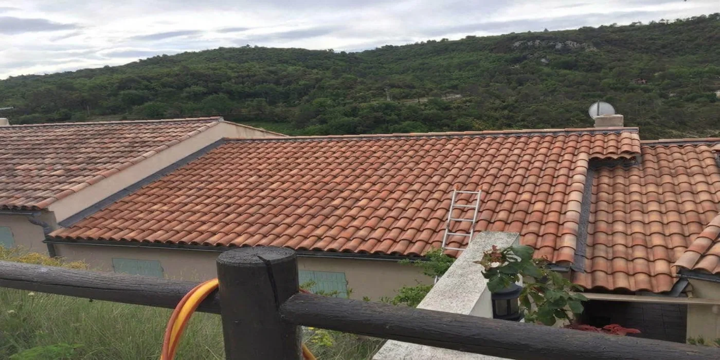 Nettoyage de tuiles dans l'Indre-et-Loire